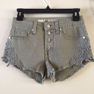 High Waist Gray Shorts